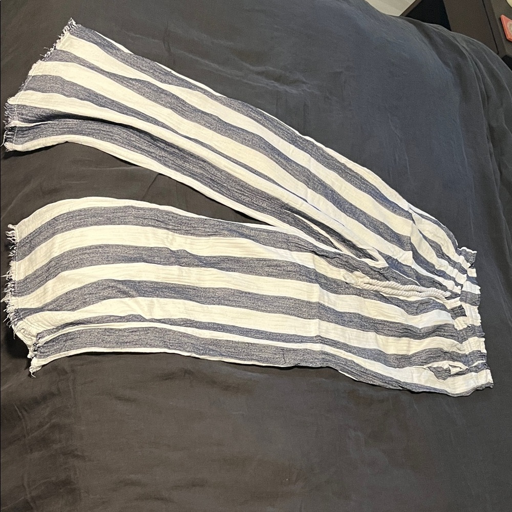 Striped Blue and White Lined Pants